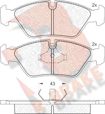 R Brake RB0423 - Brake Pad Set, disc brake autospares.lv