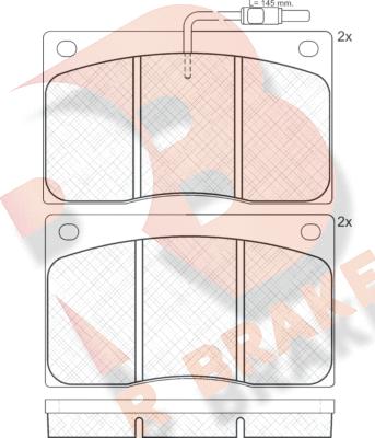 R Brake RB0544 - Brake Pad Set, disc brake autospares.lv