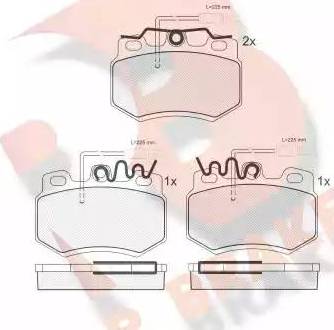 R Brake RB0555 - Brake Pad Set, disc brake autospares.lv