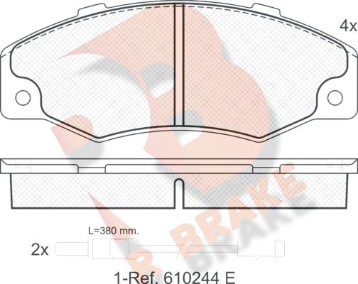 R Brake RB0556 - Brake Pad Set, disc brake autospares.lv