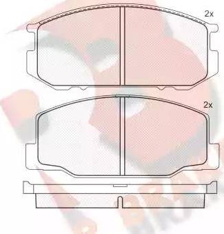 R Brake RB0500 - Brake Pad Set, disc brake autospares.lv