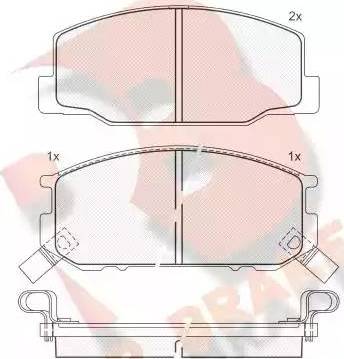 R Brake RB0501 - Brake Pad Set, disc brake autospares.lv