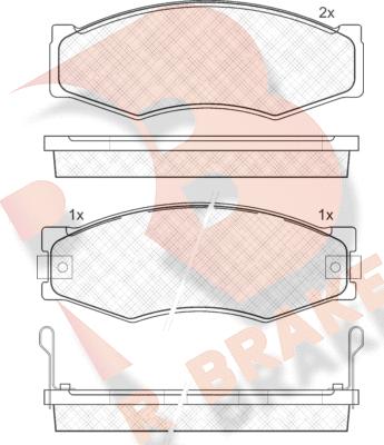 R Brake RB0518 - Brake Pad Set, disc brake autospares.lv