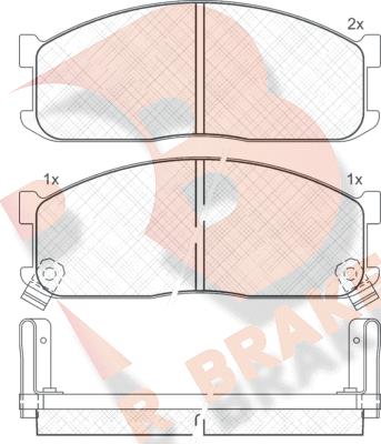 R Brake RB0690 - Brake Pad Set, disc brake autospares.lv