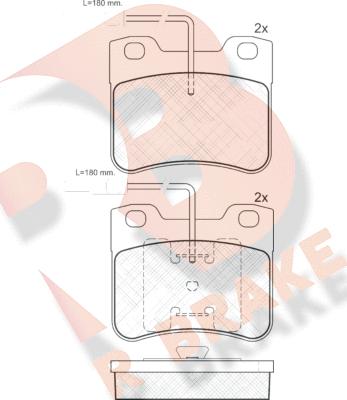 R Brake RB0691 - Brake Pad Set, disc brake autospares.lv