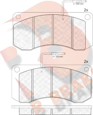 R Brake RB0659 - Brake Pad Set, disc brake autospares.lv