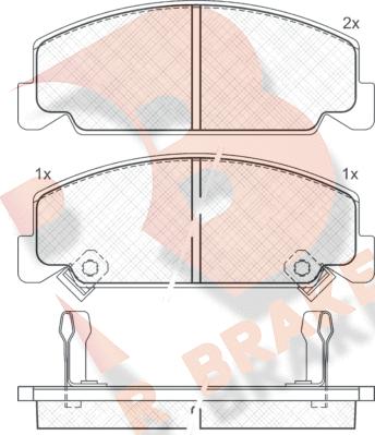 R Brake RB0609 - Brake Pad Set, disc brake autospares.lv