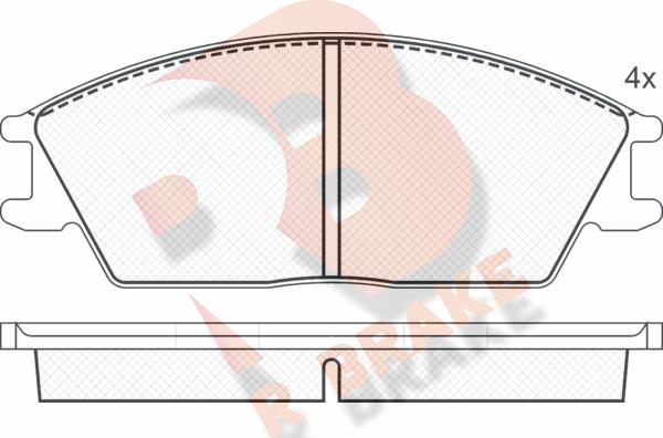 R Brake RB0616 - Brake Pad Set, disc brake autospares.lv