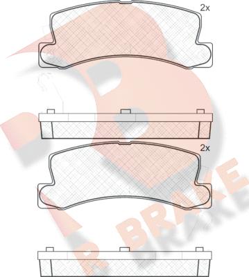 R Brake RB0612 - Brake Pad Set, disc brake autospares.lv