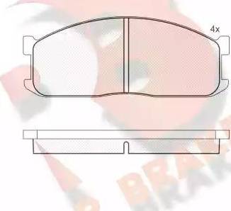 R Brake RB0687 - Brake Pad Set, disc brake autospares.lv