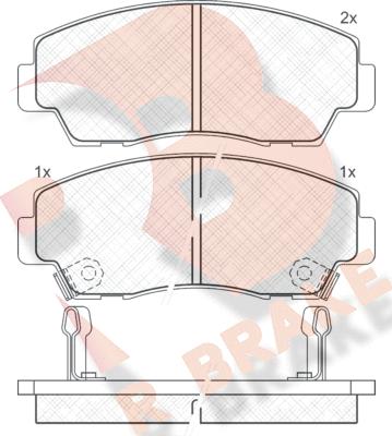 R Brake RB0636 - Brake Pad Set, disc brake autospares.lv