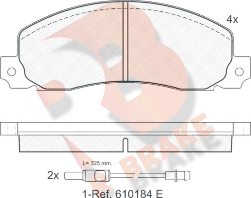 R Brake RB0620 - Brake Pad Set, disc brake autospares.lv