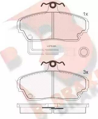 R Brake RB0678 - Brake Pad Set, disc brake autospares.lv