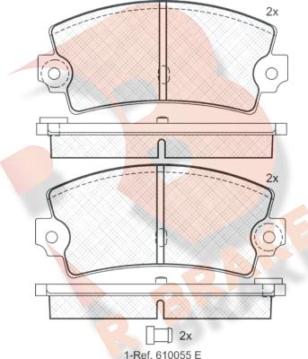 R Brake RB0098 - Brake Pad Set, disc brake autospares.lv