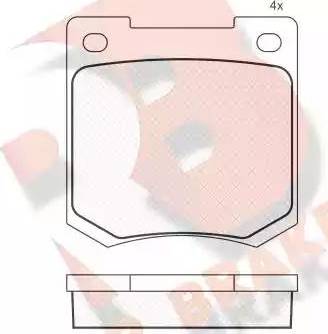 R Brake RB0044 - Brake Pad Set, disc brake autospares.lv