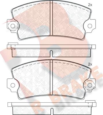 R Brake RB0052 - Brake Pad Set, disc brake autospares.lv