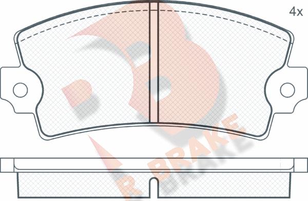 R Brake RB0089 - Brake Pad Set, disc brake autospares.lv