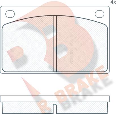 R Brake RB0088 - Brake Pad Set, disc brake autospares.lv