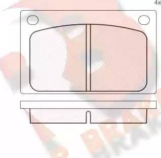 R Brake RB0142 - Brake Pad Set, disc brake autospares.lv