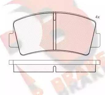 R Brake RB0106 - Brake Pad Set, disc brake autospares.lv