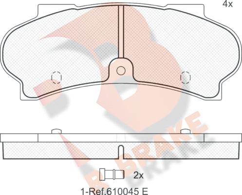 R Brake RB0187 - Brake Pad Set, disc brake autospares.lv