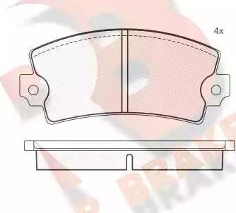 R Brake RB0139 - Brake Pad Set, disc brake autospares.lv