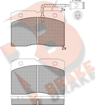 R Brake RB0892 - Brake Pad Set, disc brake autospares.lv