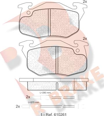 R Brake RB0864 - Brake Pad Set, disc brake autospares.lv