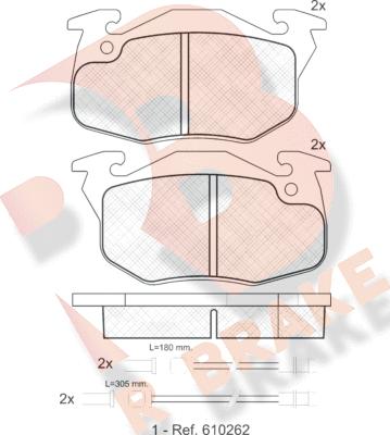 R Brake RB0866 - Brake Pad Set, disc brake autospares.lv