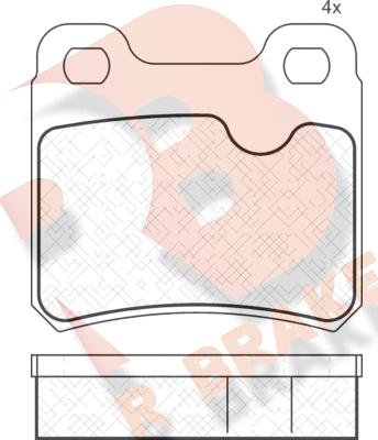 R Brake RB0807 - Brake Pad Set, disc brake autospares.lv