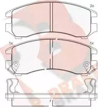 R Brake RB0810 - Brake Pad Set, disc brake autospares.lv