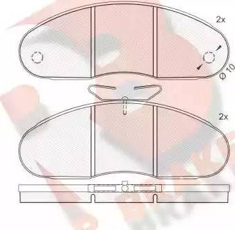 R Brake RB0813 - Brake Pad Set, disc brake autospares.lv