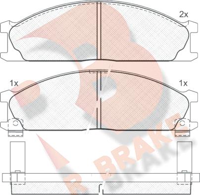 R Brake RB0885 - Brake Pad Set, disc brake autospares.lv