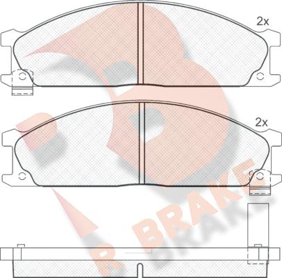 R Brake RB0886 - Brake Pad Set, disc brake autospares.lv