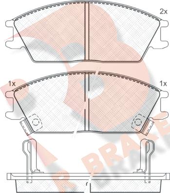 R Brake RB0887 - Brake Pad Set, disc brake autospares.lv