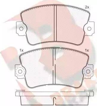 R Brake RB0365 - Brake Pad Set, disc brake autospares.lv