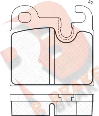 R Brake RB0302 - Brake Pad Set, disc brake autospares.lv