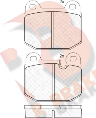 R Brake RB0307 - Brake Pad Set, disc brake autospares.lv