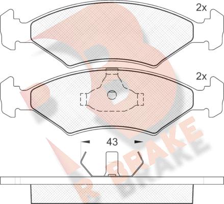 R Brake RB0329 - Brake Pad Set, disc brake autospares.lv