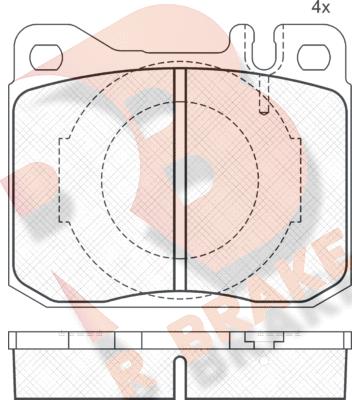 R Brake RB0324 - Brake Pad Set, disc brake autospares.lv