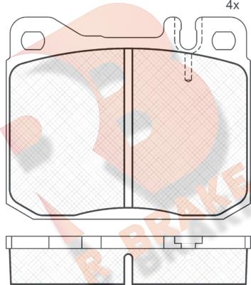 R Brake RB0323 - Brake Pad Set, disc brake autospares.lv