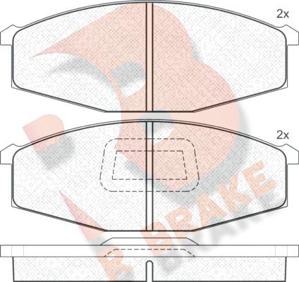 R Brake RB0376 - Brake Pad Set, disc brake autospares.lv