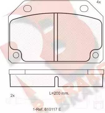 R Brake RB0246 - Brake Pad Set, disc brake autospares.lv