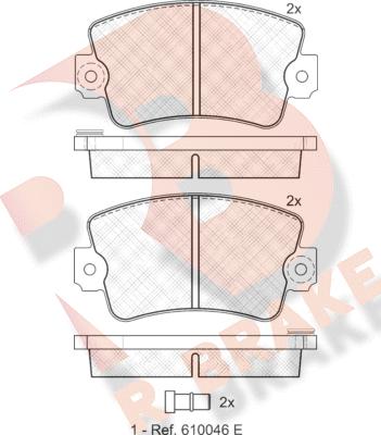 R Brake RB0257 - Brake Pad Set, disc brake autospares.lv