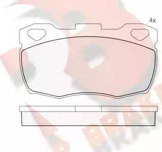 R Brake RB0799 - Brake Pad Set, disc brake autospares.lv