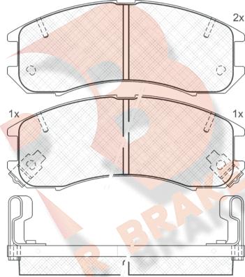 R Brake RB0795 - Brake Pad Set, disc brake autospares.lv