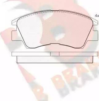 R Brake RB0791 - Brake Pad Set, disc brake autospares.lv