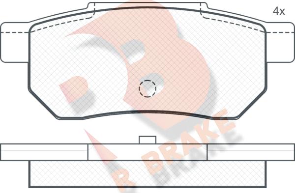 R Brake RB0751 - Brake Pad Set, disc brake autospares.lv