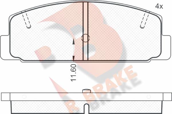 R Brake RB0785 - Brake Pad Set, disc brake autospares.lv