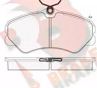 R Brake RB0783 - Brake Pad Set, disc brake autospares.lv